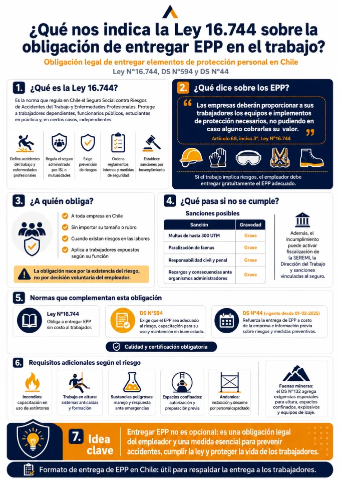 Infografía de la Ley 16744